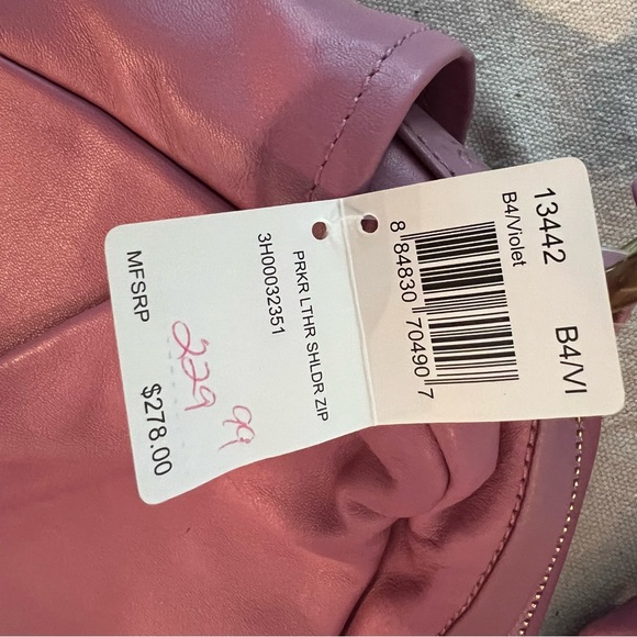 COACH Parker Leather Shoulder Zip Bag 13442 in Violet/Lavender-Rare Find! - Picture 9 of 10
